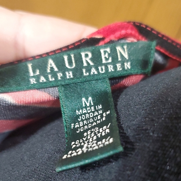 Ralph Lauren Red and Black Zigzag Midi Dress - Picture 2 of 9